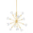 Mitzi Hikari 12 Light Chandelier, Aged Brass/Soft White/White - H681812-AGB-SWH