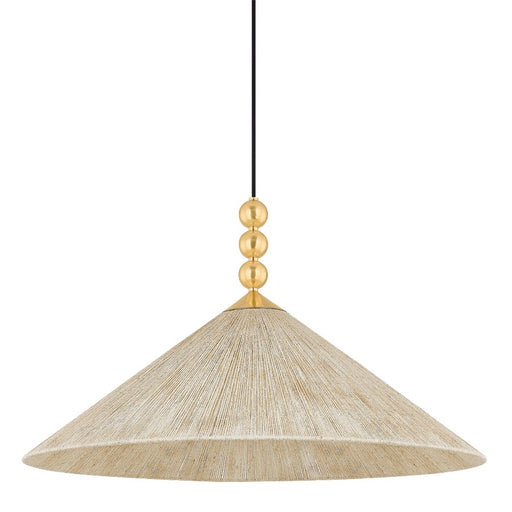 Mitzi Song 1 Light Pendant, Aged Brass/Light Jute String - H682701L-AGB