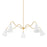 Mitzi Onda 5 Light Chandelier, Aged Brass/White - H699805-AGB