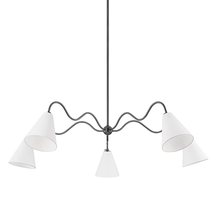 Mitzi Onda 5 Light Chandelier, Old Bronze/White - H699805-OB