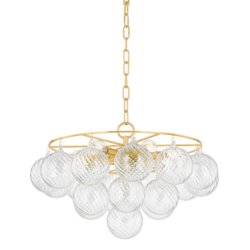 Mitzi Mimi 6 Light Chandelier, Aged Brass/Clear Optic - H711806A-AGB