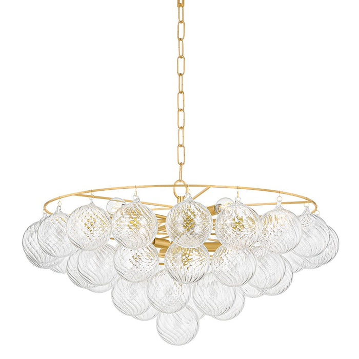 Mitzi Mimi 9 Light Chandelier, Aged Brass/Clear Optic - H711809A-AGB