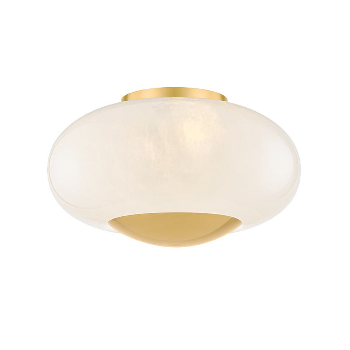 Mitzi Lottie 2 Light Flush Mount, Aged Brass/Cloud - H899501-AGB