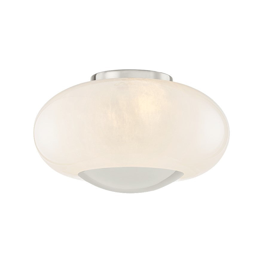 Mitzi Lottie 2 Light Flush Mount, Polished Nickel/Cloud - H899501-PN