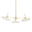 Mitzi Milena 3 Light Chandelier, Aged Brass/Soft Cream/ - H906803-AGB-SCR