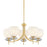 Mitzi Alexia 5 Light Chandelier, Aged Brass/Cloud - H909805-AGB