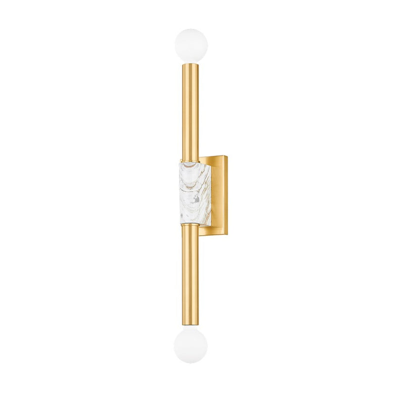 Mitzi Goldie 2 Light Wall Sconce, Aged Brass/ - H911102-AGB