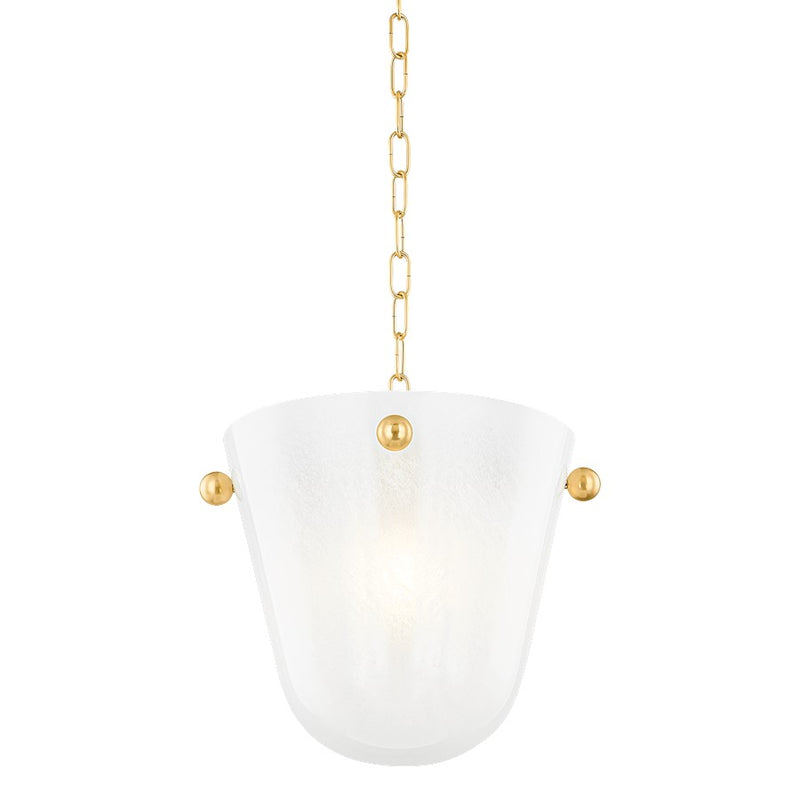 Mitzi Rima 1 Light Pendant, Aged Brass/Cloud - H923701-AGB
