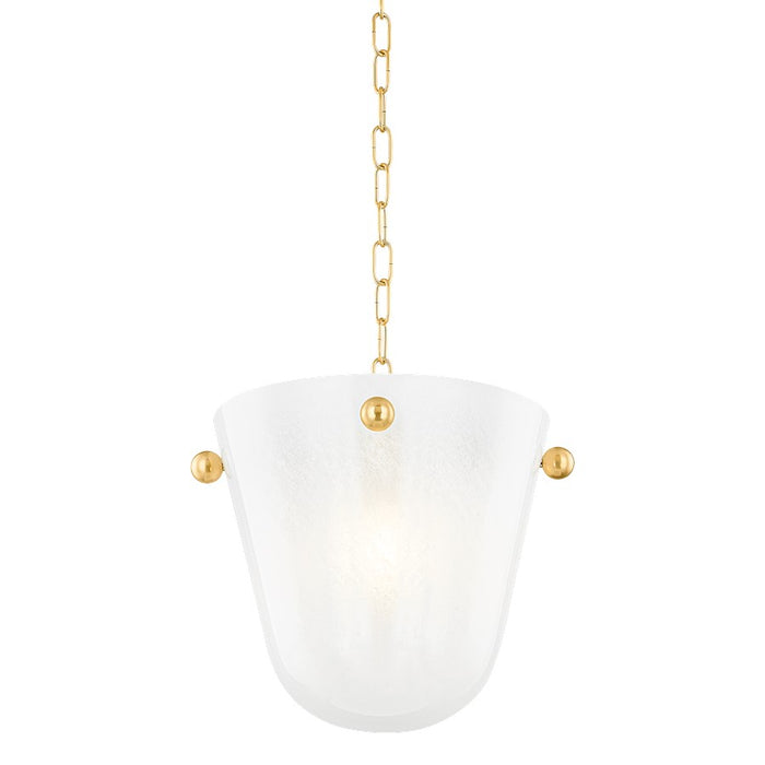 Mitzi Rima 1 Light Pendant, Aged Brass/Cloud - H923701-AGB