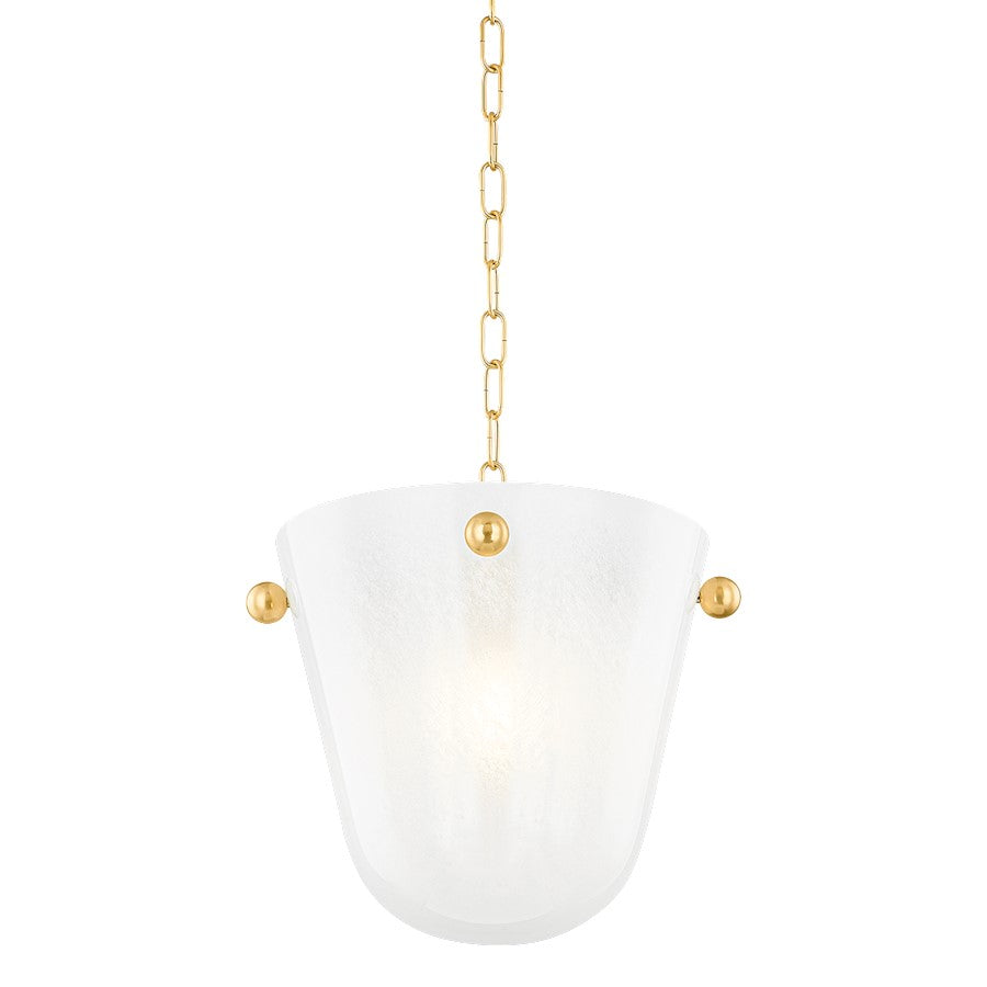 Mitzi Rima 1 Light Pendant, Aged Brass/Cloud - H923701-AGB