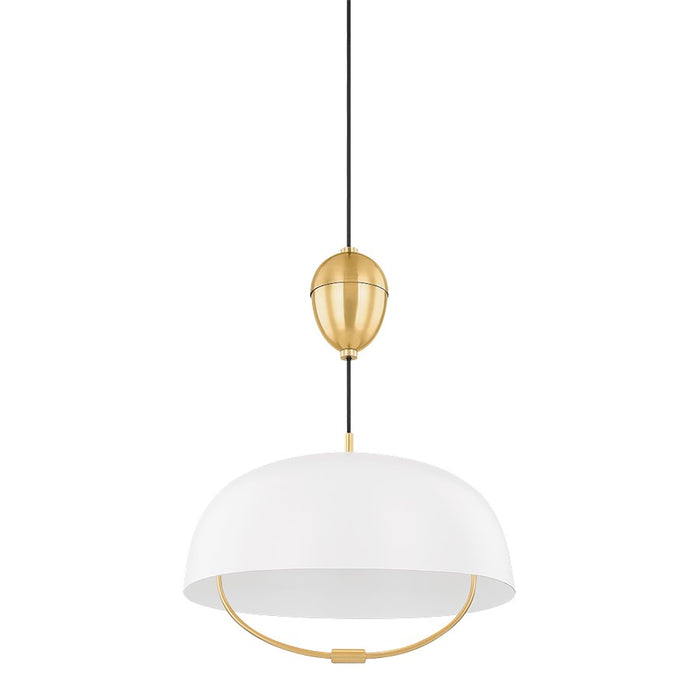 Mitzi Liliana 1 Light Pendant, Brass/White/White - H925701-AGB-SWH