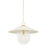 Mitzi Ressi 1 Light 28" Pendant, Brass/Cream/Clear Etched - H926701L-AGB-SCR