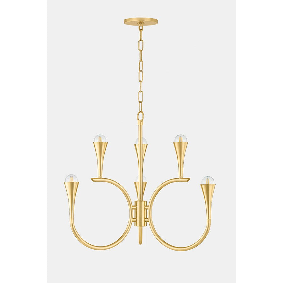 Mitzi Aviana 6 Light Chandelier, Aged Brass/ - H929806-AGB