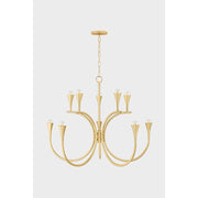 Mitzi Aviana 10 Light Chandelier, Aged Brass/ - H929810-AGB