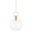 Mitzi Catrine 1 Light 16" Pendant, Aged Brass/Clear - H933701L-AGB