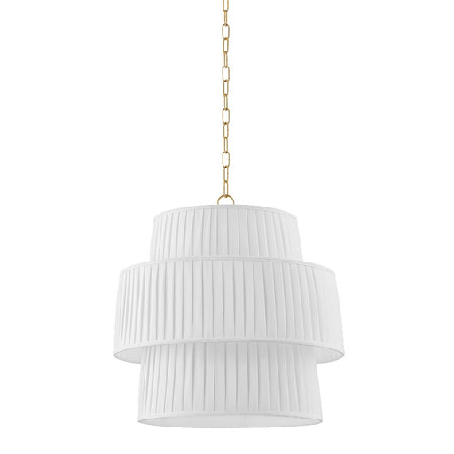 Mitzi Rya 1 Light Pendant, Aged Brass/White - H969701-AGB