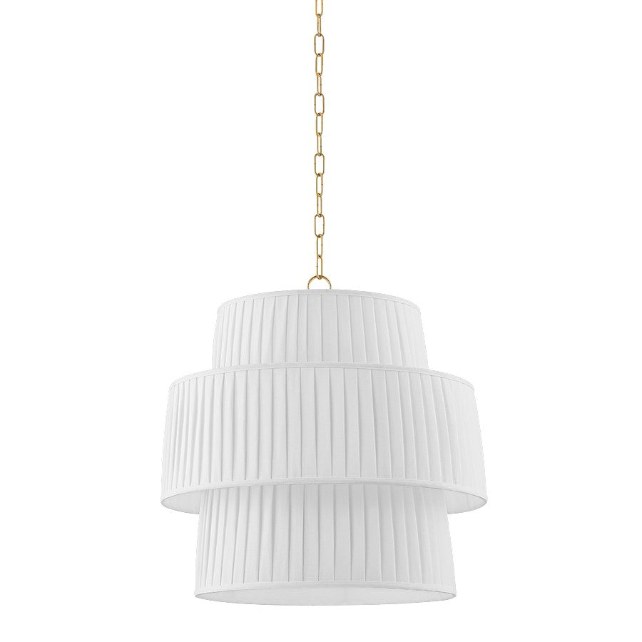 Mitzi Rya 1 Light Pendant, Aged Brass/White - H969701-AGB