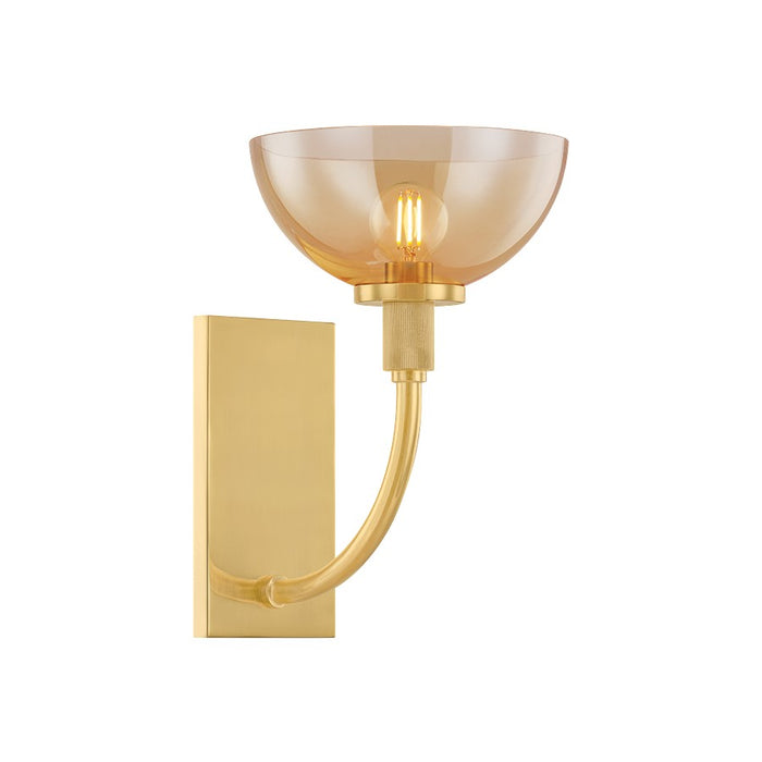 Mitzi Eva 1 Light Wall Sconce, Aged Brass/Light Bronze - H981101-AGB