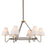 Mitzi Polly 6 Light Chandelier, Aged Brass/Bronze/White Linen - H984806-AGB-BRZ