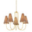 Mitzi Jessel 5 Light Chandelier, Aged Brass/Natural Grasscloth - H987805-AGB