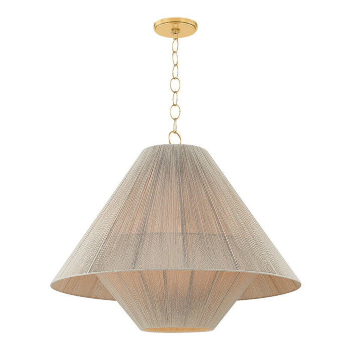 Mitzi Eleanor 1 Light 32" Pendant, Aged Brass/Cotton String - H988701L-AGB