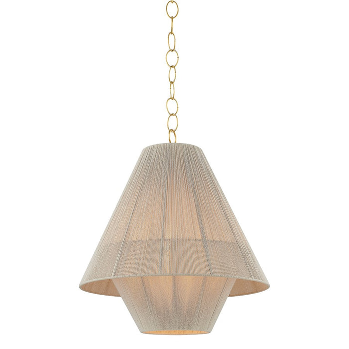 Mitzi Eleanor 1 Light 20" Pendant, Aged Brass/Cotton String - H988701S-AGB