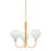 Mitzi Estelle 3 Light Chandelier, Aged Brass/Sfumato - H990803-AGB