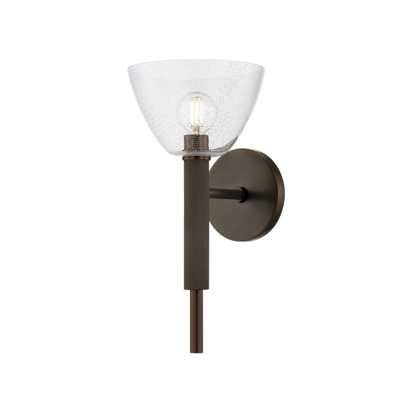 Mitzi Caraway 1 Light Wall Sconce, True Bronze/Silver Mesh - H991101-TRB