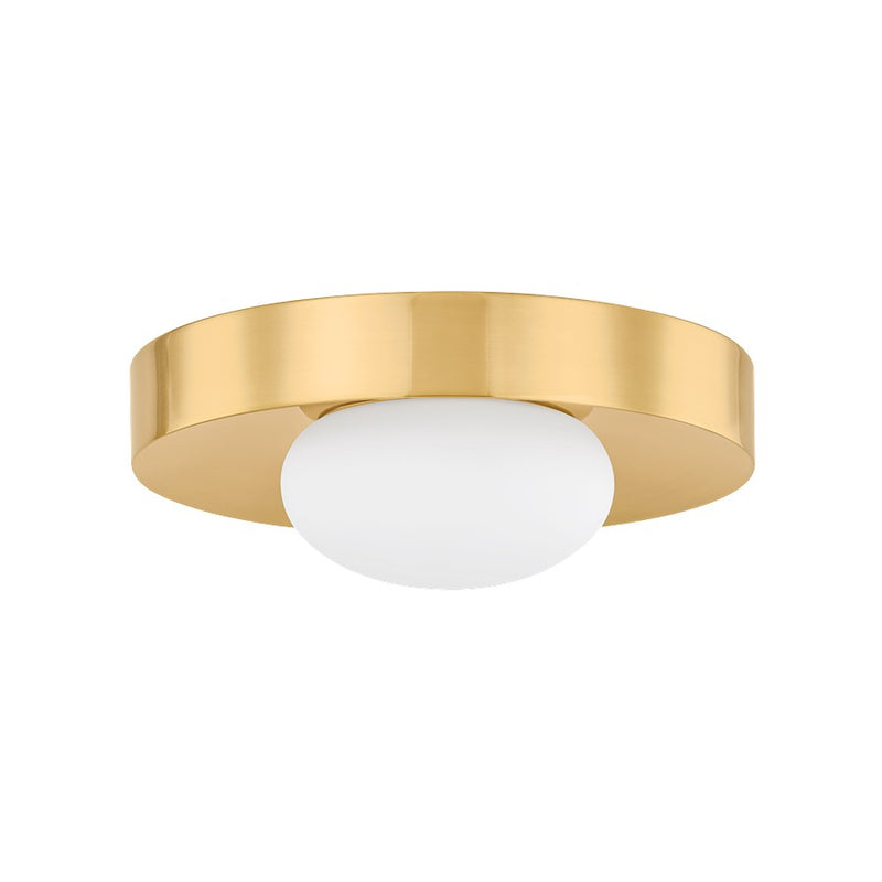 Mitzi Pepa 1 Light Flush Mount, Aged Brass/Opal Matte - H992501-AGB
