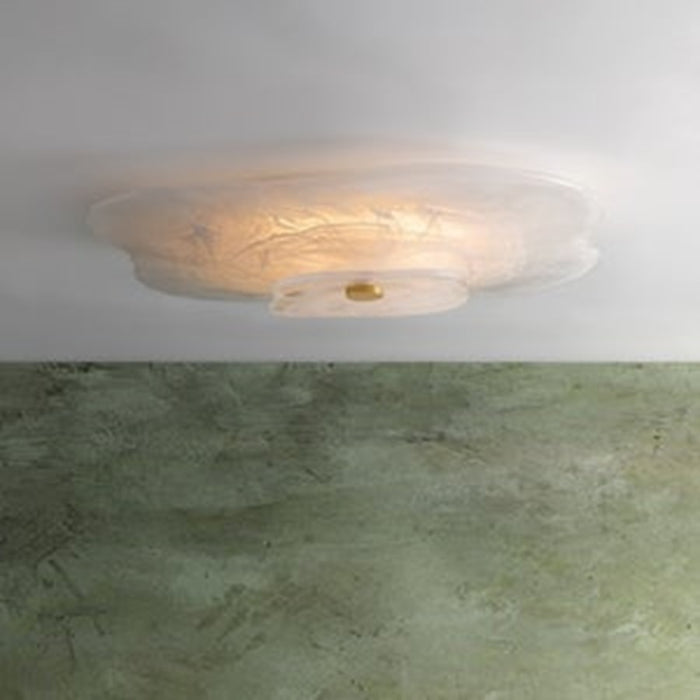 Mitzi Starlie 1Lt Flush Mount, Brass/Piastre Inside Etched