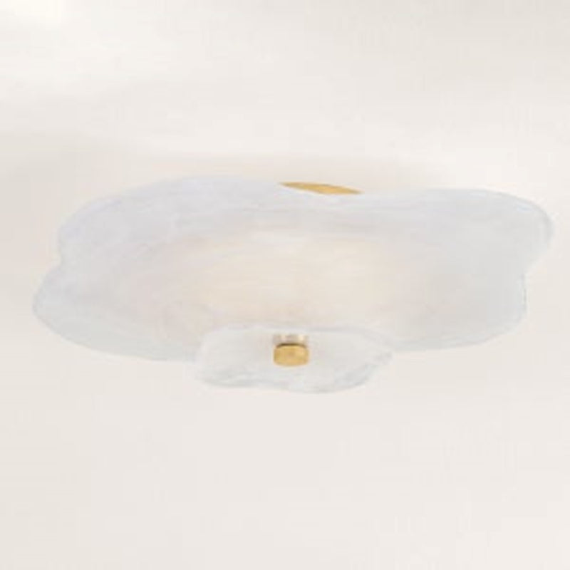 Mitzi Starlie 1Lt Flush Mount, Brass/Piastre Inside Etched