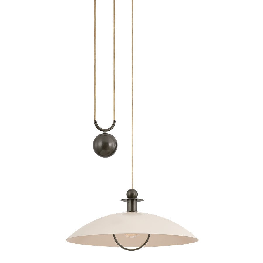 Mitzi Dottie 1 Light Pendant, Bronze/Soft Bisque/Soft Bisque - H995701-TRB-SBQ