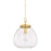 Mitzi Della 1 Light 16" Pendant, Aged Brass/Clear - H997701L-AGB
