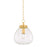 Mitzi Della 1 Light 12" Pendant, Aged Brass/Clear - H997701S-AGB