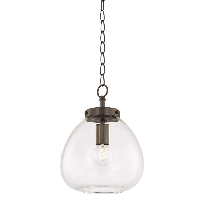 Mitzi Della 1 Light 12" Pendant, True Bronze/Clear - H997701S-TRB