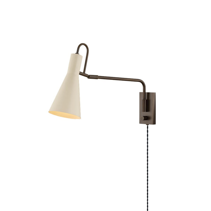 Mitzi Yvette 1 Light Wall Sconce, Bronze/Soft Bisque - HL1006101-TRB-SBQ