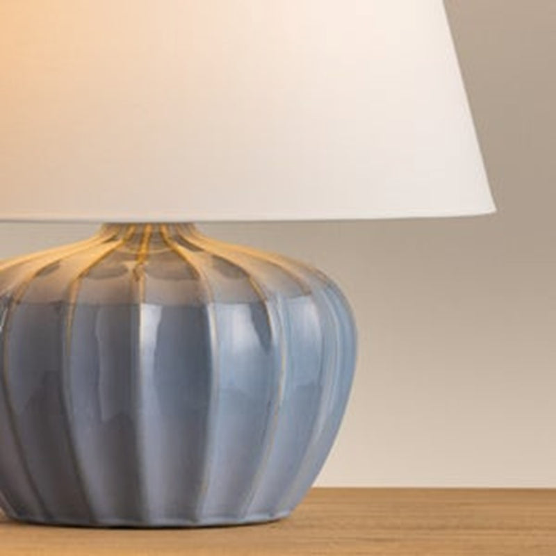 Mitzi Myla 1Lt Table Lamp, Brass/Ceramic/White Linen