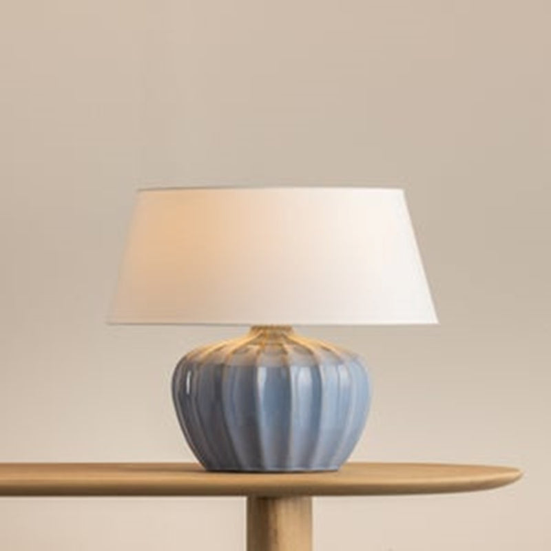 Mitzi Myla 1Lt Table Lamp, Brass/Ceramic/White Linen