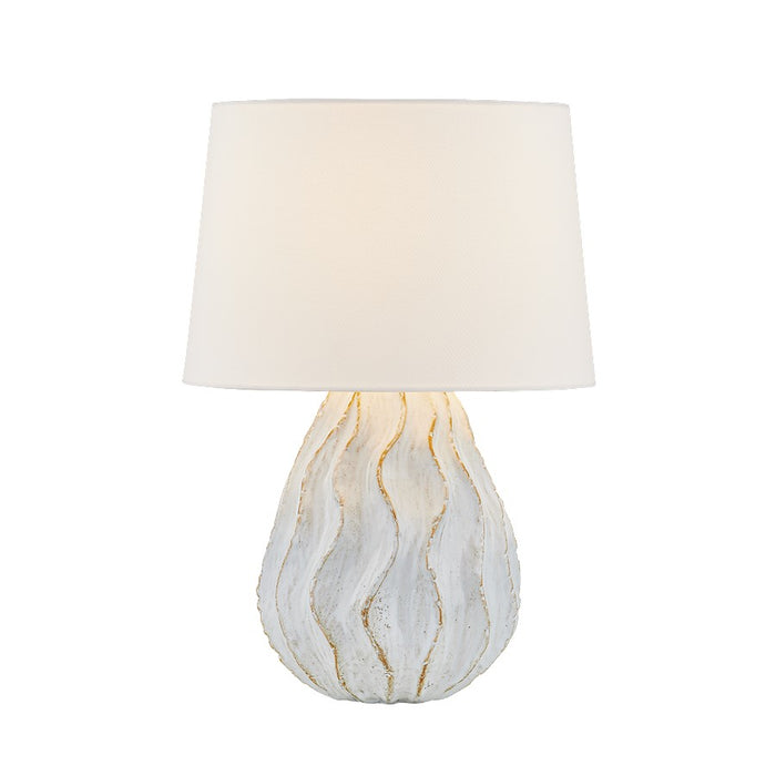 Mitzi Karla 1 Light Table Lamp, Brass/Sea Salt/White Linen - HL1032201-AGB-CSS