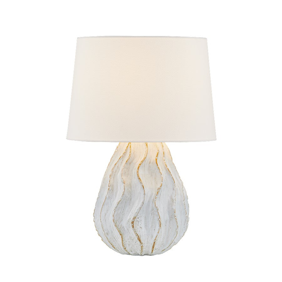 Mitzi Karla 1 Light Table Lamp, Brass/Sea Salt/White Linen - HL1032201-AGB-CSS