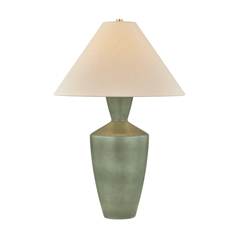 Mitzi Hartley 1 Light Table Lamp, Aged Brass/Wheat Linen - HL1033201-AGB-CAM