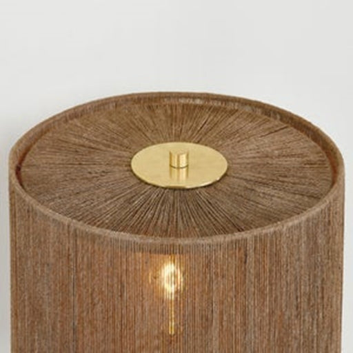 Mitzi Enya 1Lt Table Lamp, Brass/Ceramic Shadow Amphora/Jute