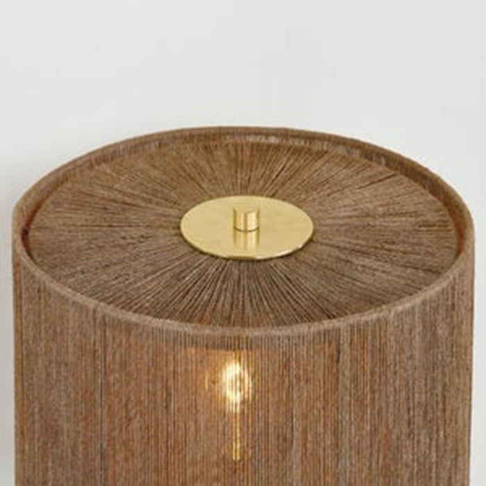 Mitzi Enya 1Lt Table Lamp, Brass/Ceramic Shadow Amphora/Jute
