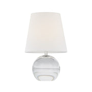 Mitzi Nicole 1Lt Rechargeable Table Lamp, Nickel/White Linen - HL1046201-PN