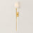 Mitzi Ginny 1 Light Plug-in Sconce, Aged Brass/White Linen