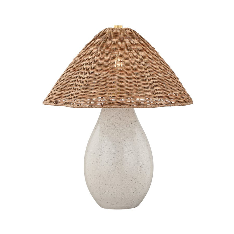 Mitzi Deanne 1Lt Table Lamp, Aged Brass/Light Natural Wicker - HL1100201-AGB-CCO