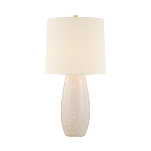 Mitzi Shavani 1 Light Table Lamp, Aged Brass/Off White Linen - HL1115201-AGB-CHD