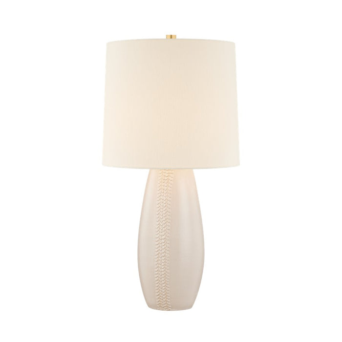 Mitzi Shavani 1 Light Table Lamp, Aged Brass/Off White Linen - HL1115201-AGB-CHD