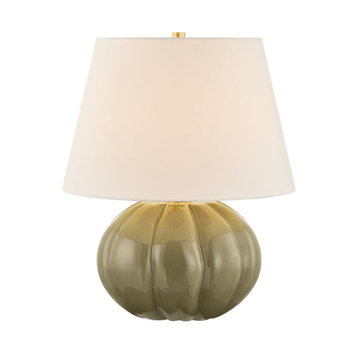 Mitzi Beata 1 Light Table Lamp, Aged Brass/White Linen - HL1117201-AGB-CHC
