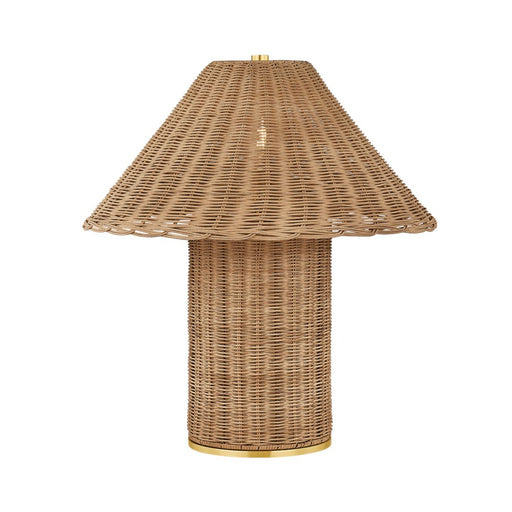 Mitzi Jeanette 1Lt Table Lamp, Aged Brass/Light Natural Wicker - HL1138201-AGB